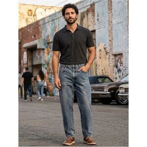 BOSS by I.G Design Men's Baggy Blue Jeans 14/172/34